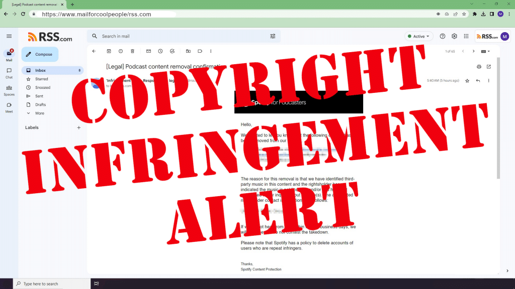 copyright infringement alert